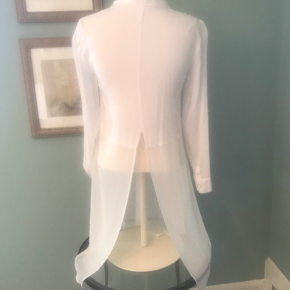 BCBG Generation Long Tuxedo Back Blouse - Picture 2 of 6